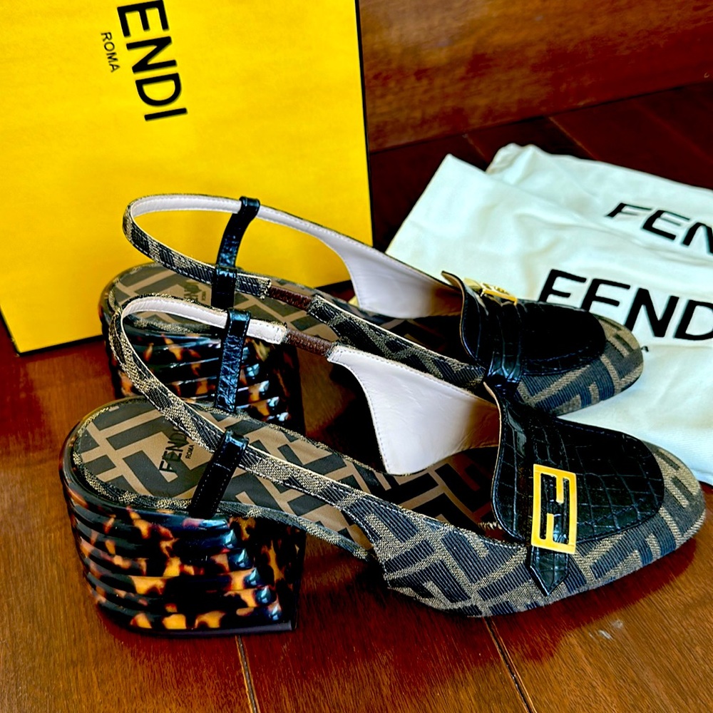 Fendi sling back shoe